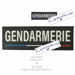 Dossard plus retour gendarmerie pour gilet