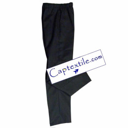 Pantalon noir ceinture élastique pour métier de bouche