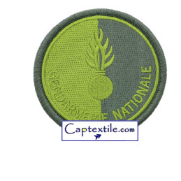 Ecusson Rond GENERIQUE GENDARMERIE BRODE BASSE VISIBILITE VERT