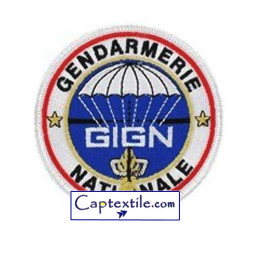 GIGN ECUSSON GENDARMERIE BRODE HAUTE VISIBILITE forme ronde