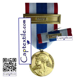 Pack Médaille Ordonnance et une Barrette Protection Militaire du Territoire PMT Agrafe HARPIE