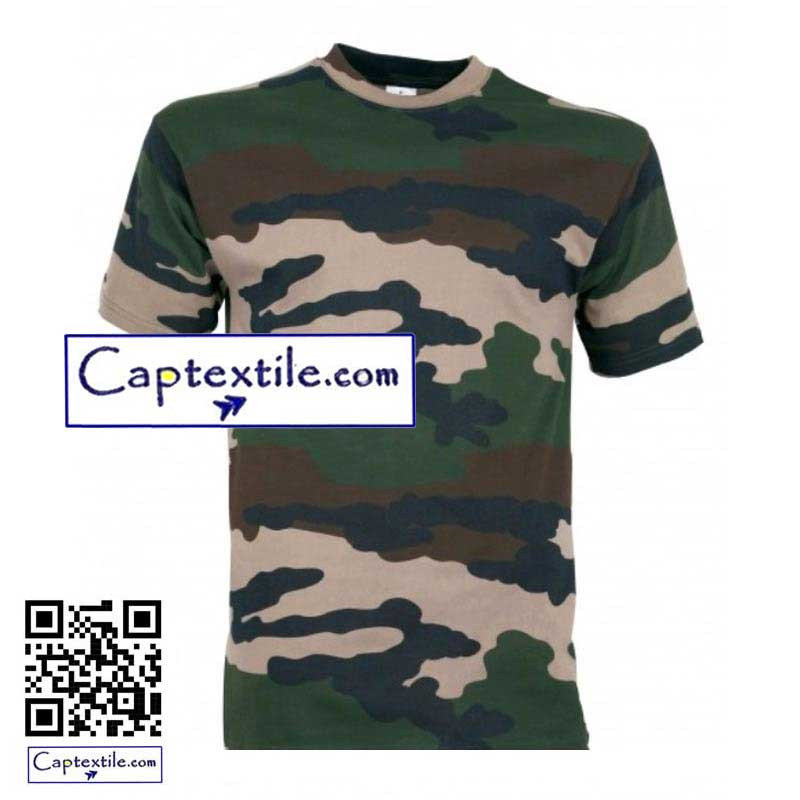 Tee shirt militaire Camouflage centre Europe