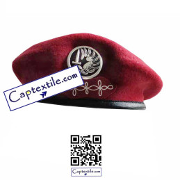 Béret Militaire commando parachutiste Rouge 1er RHP