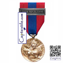 Médaille Ordonnance DEFENSE NATIONALE BRONZE AGRAFE GARDE REPUBLICAINE