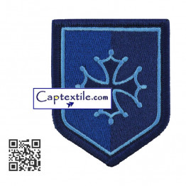 OCCITANIE écusson Gendarmerie Basse Visibilité brodé BLEU