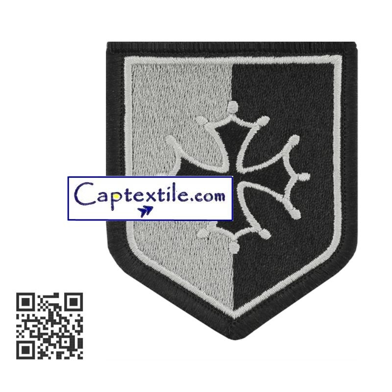 OCCITANIE écusson Gendarmerie Basse Visibilité brodé NOIR