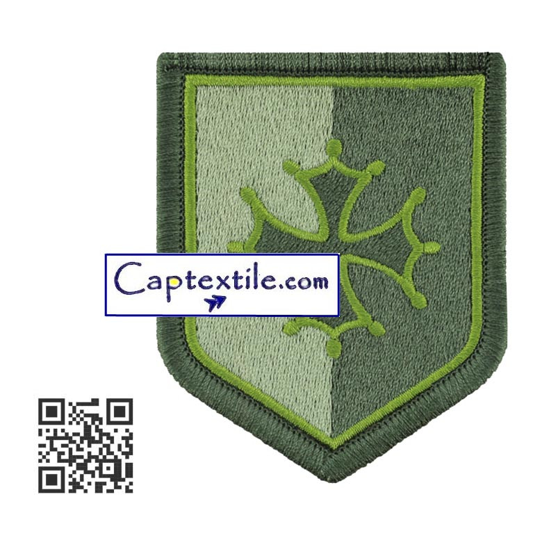 OCCITANIE écusson Gendarmerie Basse Visibilité brodé VERT